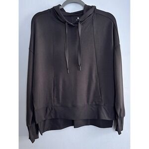 Apana Charcoal Gray Oversized Hoodie Pullover Womens L Athleisure Yoga Gym